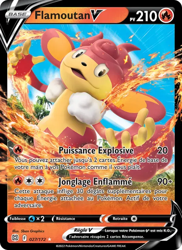 Carte Pokémon Flamoutan V #027 — Stars Étincelantes