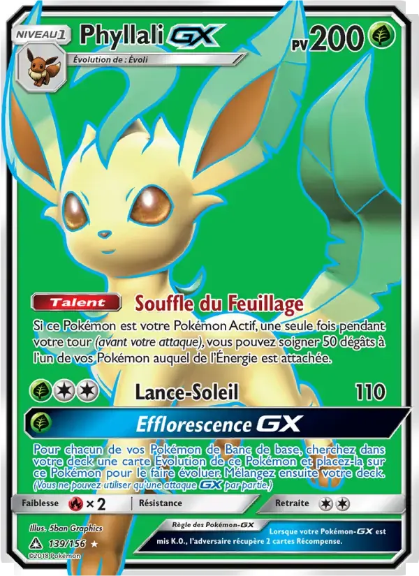 Carte Pokémon Phyllali GX #139 — Ultra-Prisme