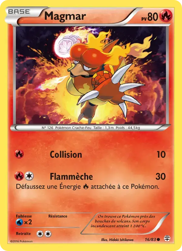 Carte Pokémon Magmar #16 — Générations
