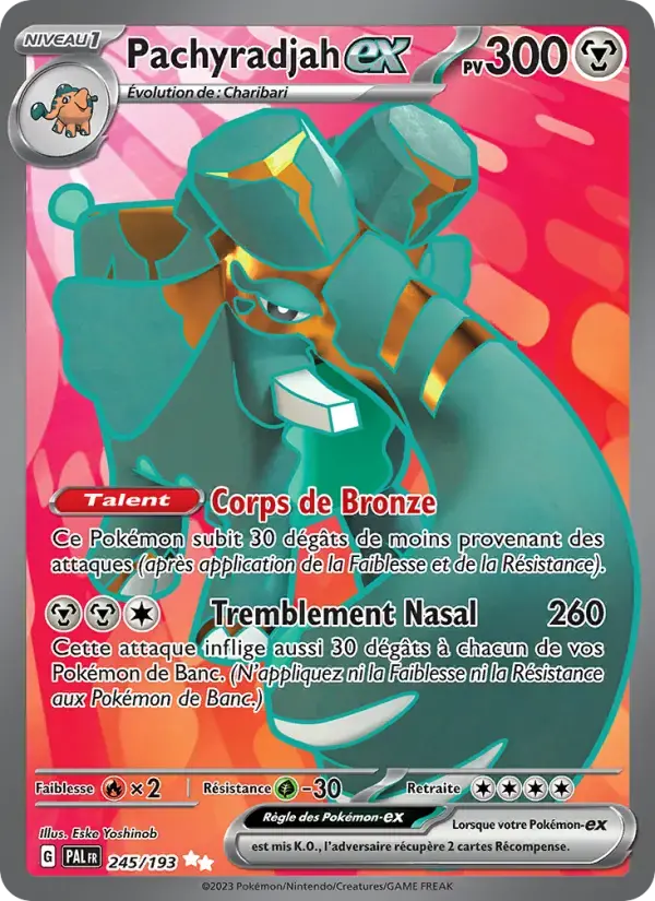 Carte Pokémon Pachyradjah-ex #245 — Évolutions à Paldea