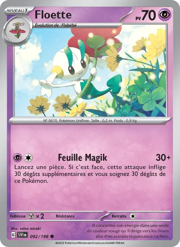 Carte Pokémon Floette #092 — Écarlate et Violet