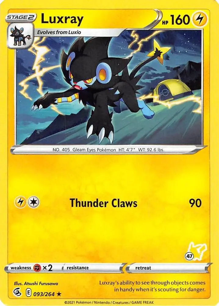 Carte Pokémon Luxray - 096/264 #Pikachu 47 — Académie de Combat 2022