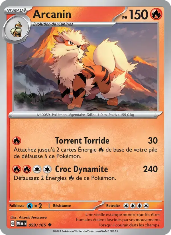 Carte Pokémon Arcanin #059 — Pokémon 151