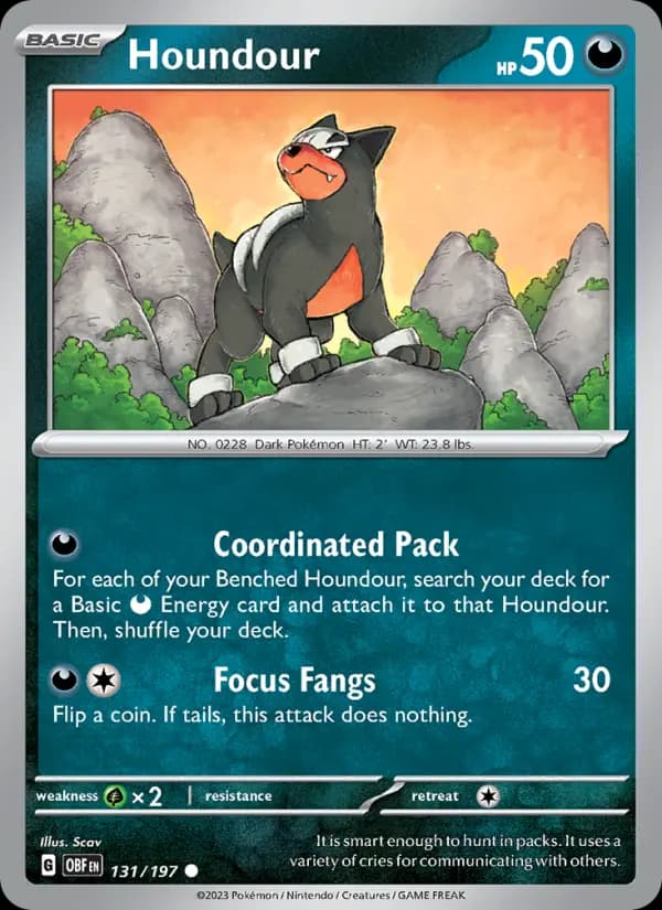 Houndour #131 — Obsidian Flames