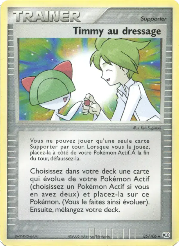Carte Pokémon Timmy au dressage #85 — Émeraude