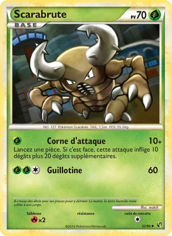 Carte Pokémon Scarabrute #32 — Indomptable