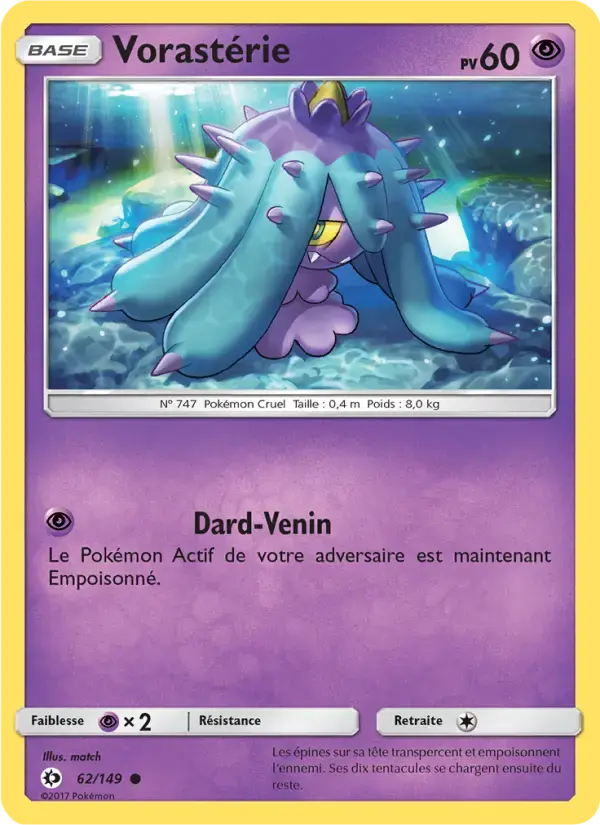 Carte Pokémon Vorastérie #62 — Soleil et Lune