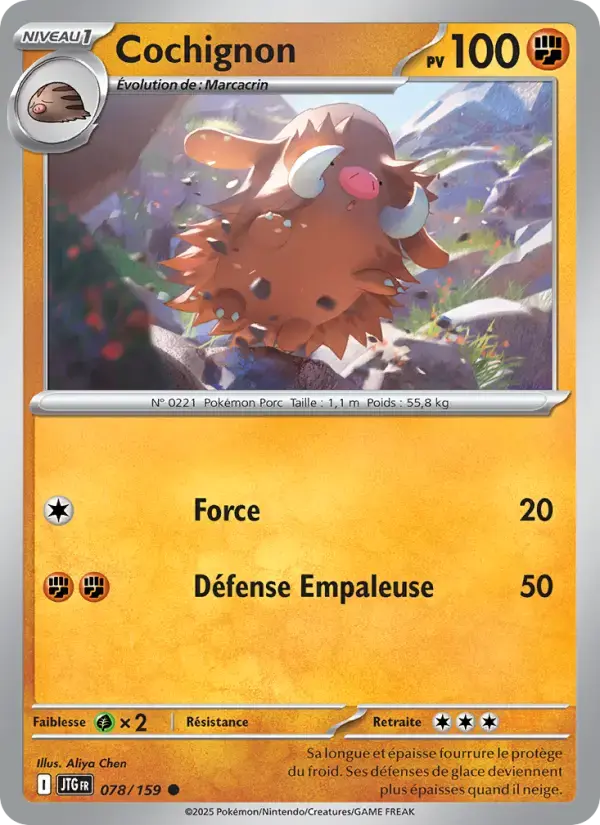 Carte Pokémon Cochignon #078 — Aventures Ensemble