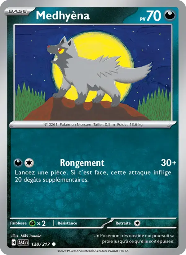 Carte Pokémon Medhyèna #128 — Héros Transcendants