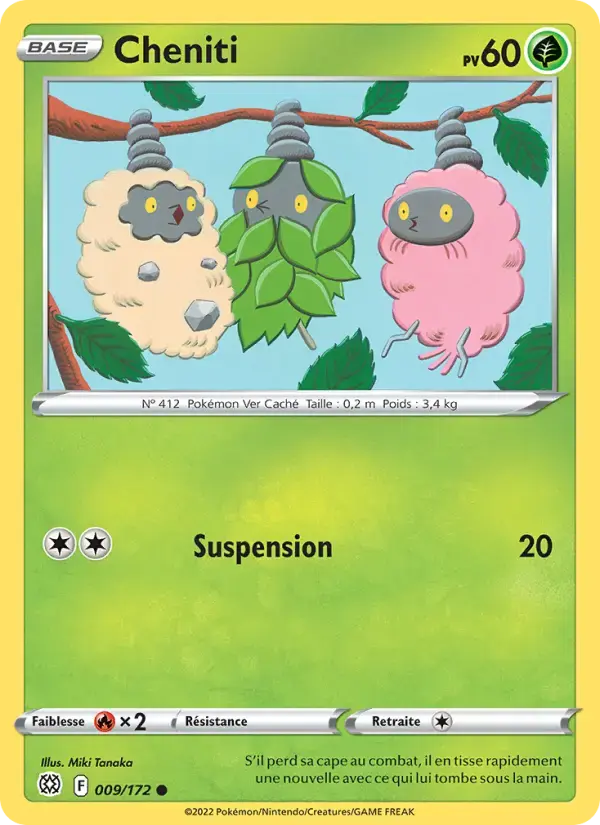 Carte Pokémon Cheniti #009 — Stars Étincelantes