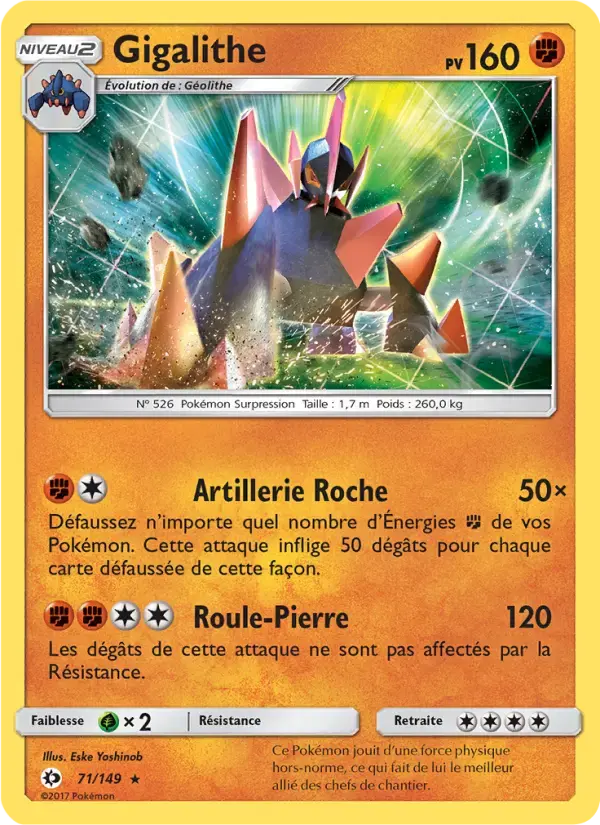 Carte Pokémon Gigalithe #71 — Soleil et Lune