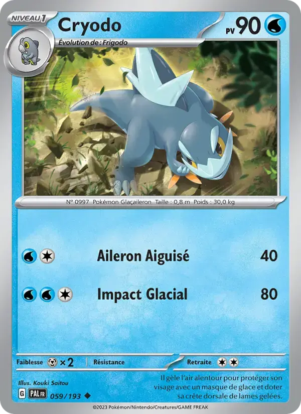 Carte Pokémon Cryodo #059 — Évolutions à Paldea