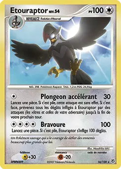 Carte Pokémon Etouraptor #16 — Diamant et Perle
