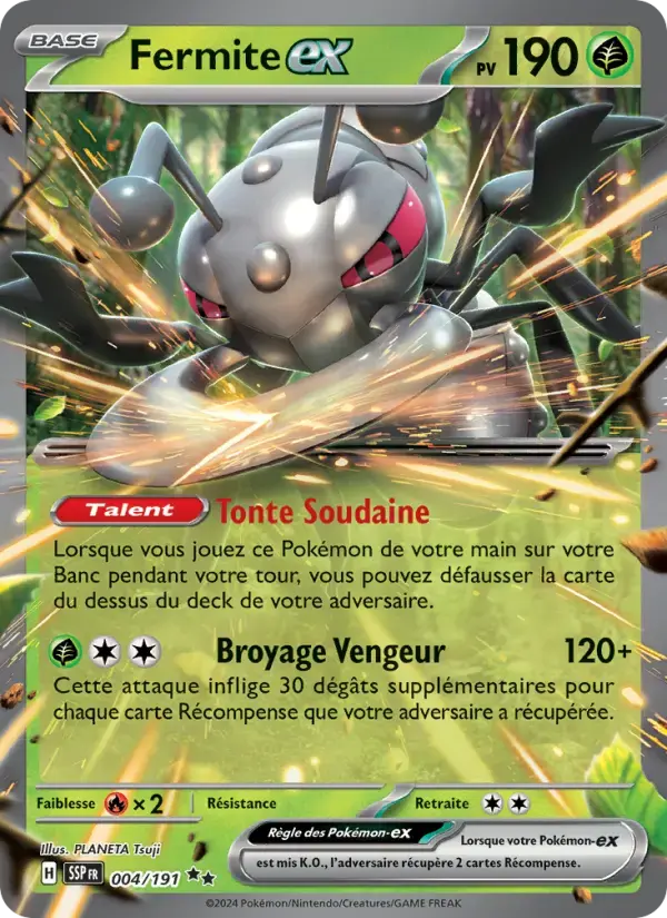 Carte Pokémon Fermite-ex #004 — Étincelles Déferlantes