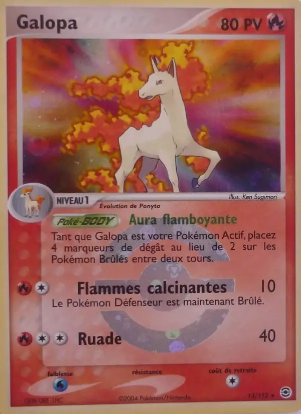 Carte Pokémon Galopa #13 — Rouge Feu & Vert Feuille