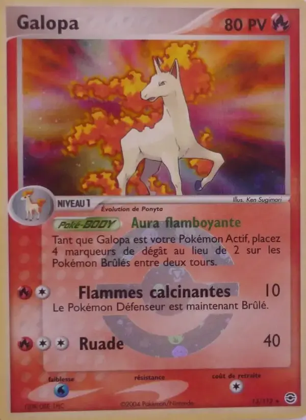 Carte Pokémon Galopa #13 — Rouge Feu & Vert Feuille