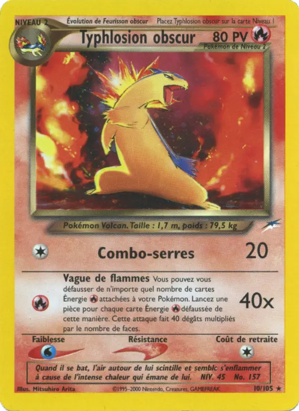 Carte Pokémon Typhlosion obscur #10 — Neo Destiny