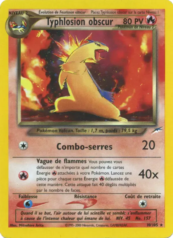 Carte Pokémon Typhlosion obscur #10 — Neo Destiny
