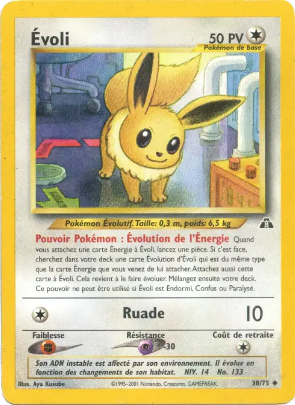 Carte Pokémon Évoli #38 — Neo Discovery