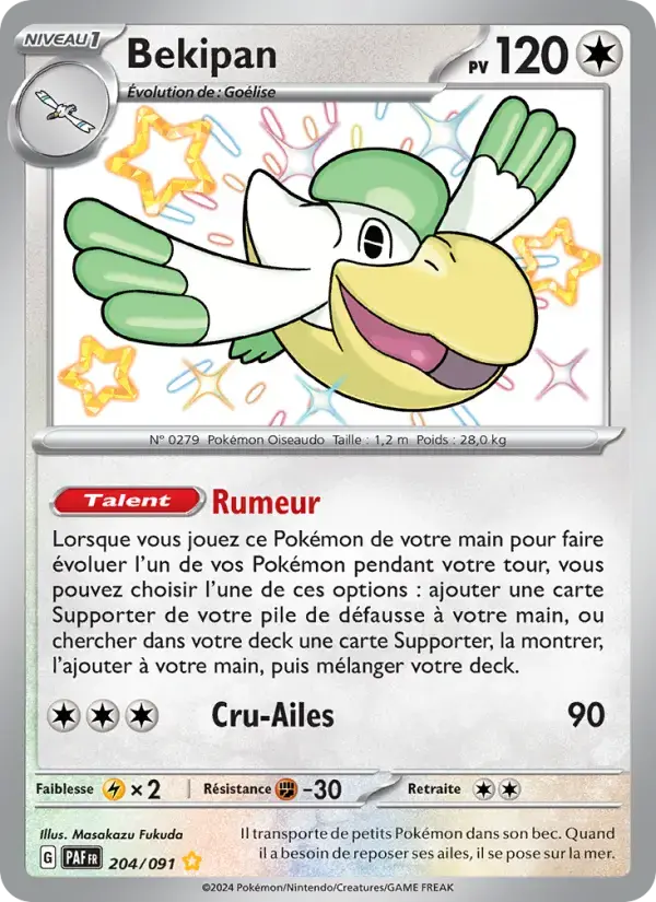 Carte Pokémon Bekipan #204 — Destinées de Paldea