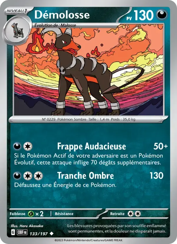 Carte Pokémon Démolosse #133 — Flammes Obsidiennes