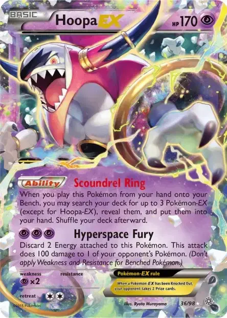 Carte Pokémon Hoopa-EX #36/98 — Jumbo