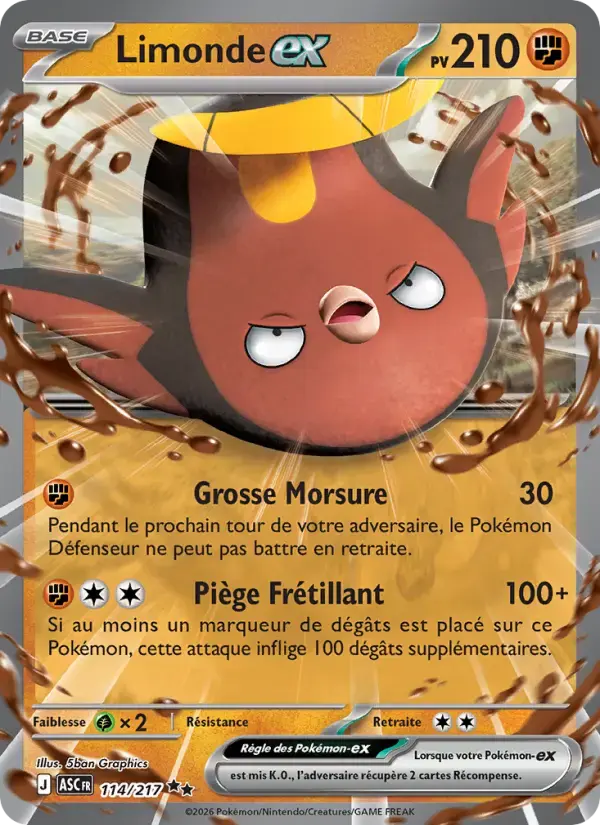 Carte Pokémon Limonde-ex #114 — Héros Transcendants