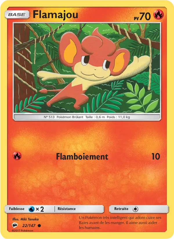 Carte Pokémon Flamajou #22 — Ombres Ardentes