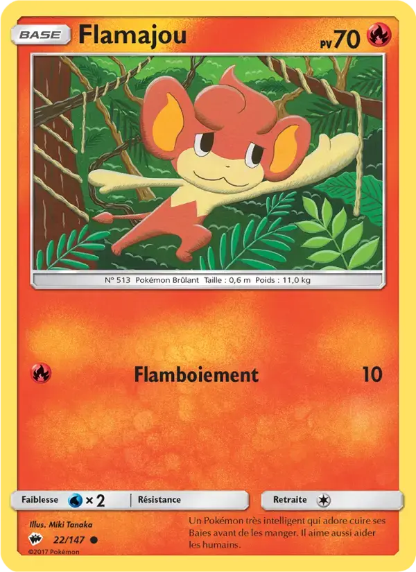 Carte Pokémon Flamajou #22 — Ombres Ardentes