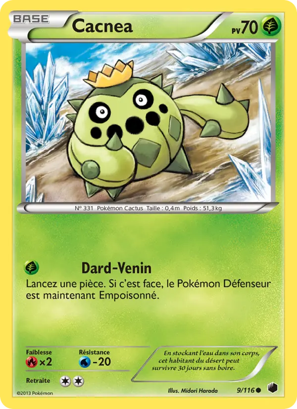 Carte Pokémon Cacnea #9 — Glaciation Plasma