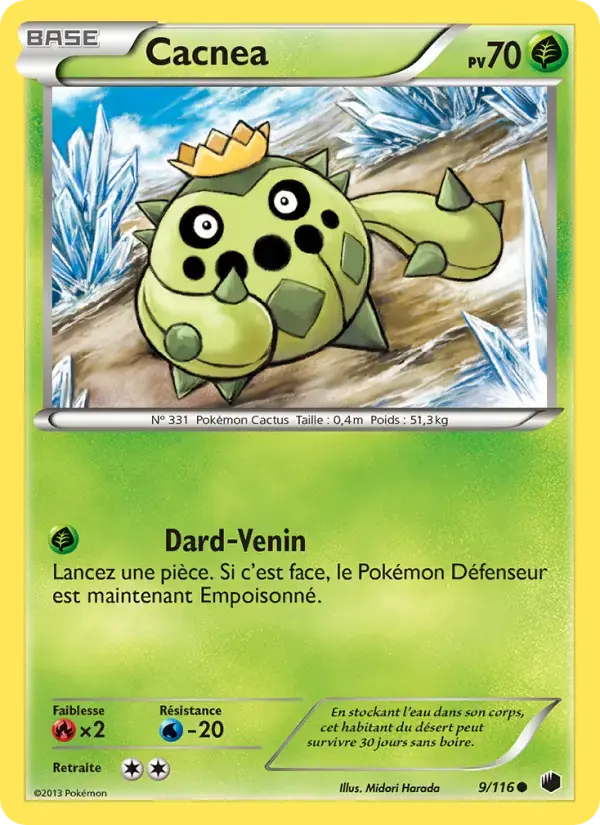 Carte Pokémon Cacnea #9 — Glaciation Plasma