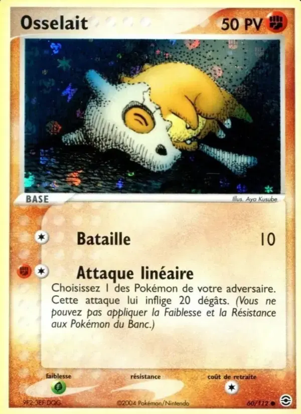 Carte Pokémon Osselait #60 — Rouge Feu & Vert Feuille