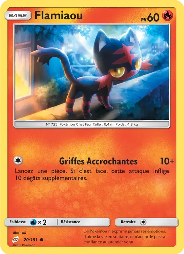 Carte Pokémon Flamiaou #20 — Duo de Choc