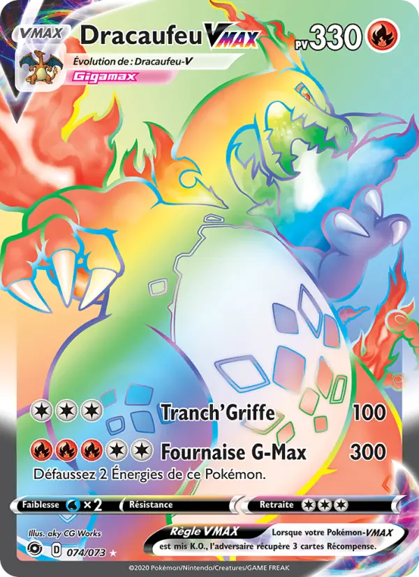 Carte Pokémon Dracaufeu VMAX #74 — La Voie du Maître