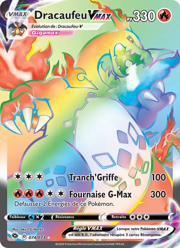 Carte Pokémon Dracaufeu VMAX #74 — La Voie du Maître