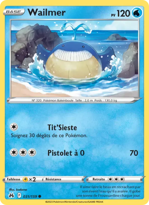 Carte Pokémon Wailmer #031 — Zénith Suprême