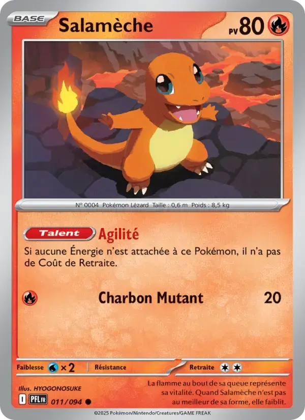 Carte Pokémon Salamèche #011 — Flammes Fantasmagoriques