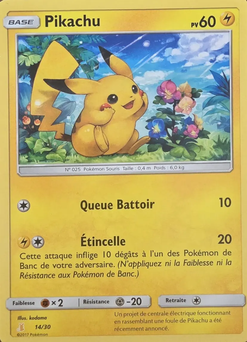 Carte Pokémon Pikachu #14 — Kit du Dresseur SL (Raichu d'Alola)