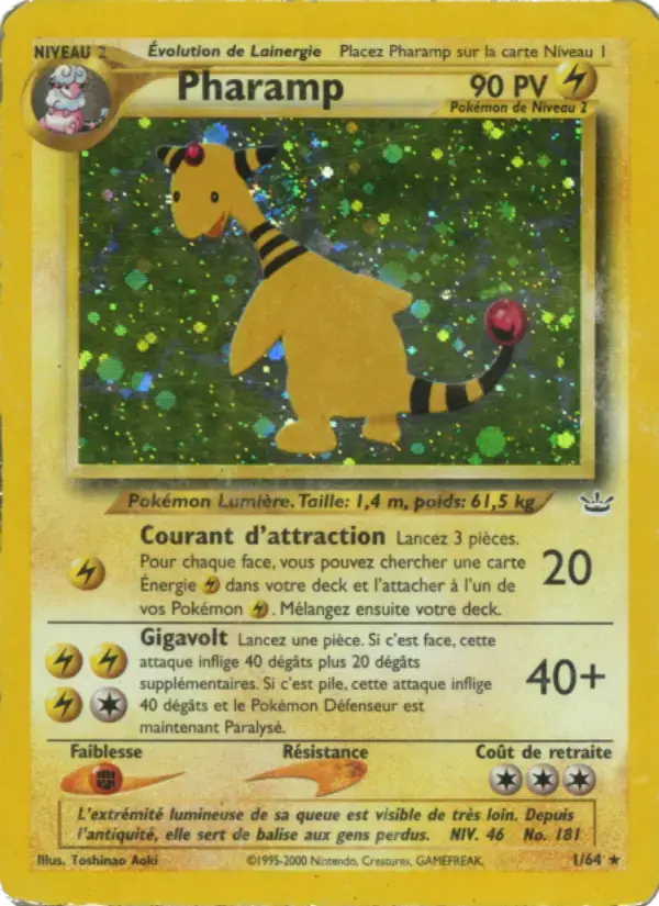 Carte Pokémon Pharamp #1 — Neo Revelation