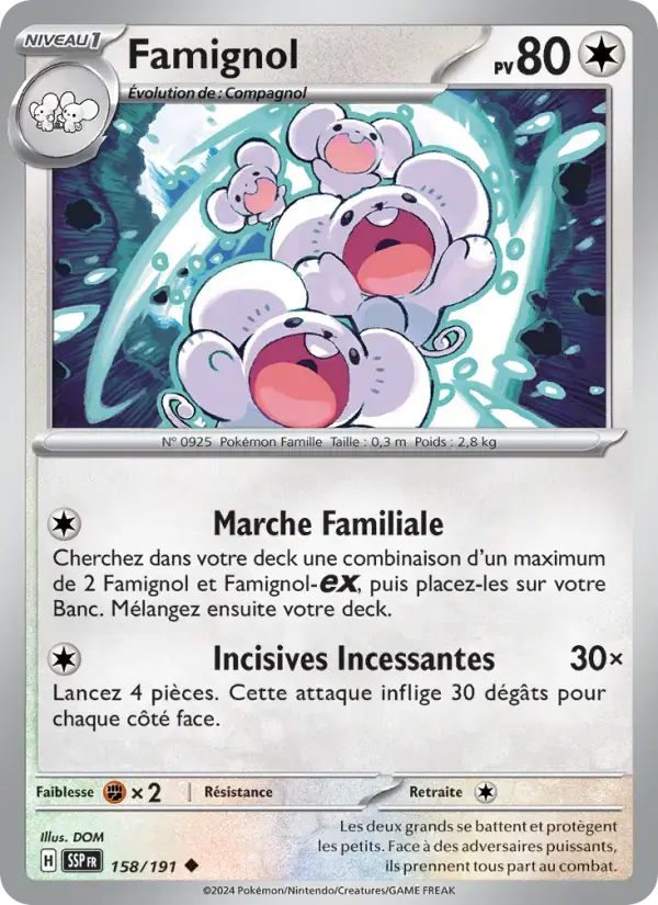 Carte Pokémon Famignol #158 — Étincelles Déferlantes