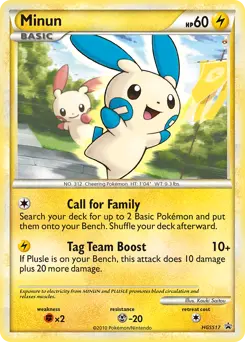 Carte Pokémon Minun #HGSS17 — Promos HeartGold SoulSilver