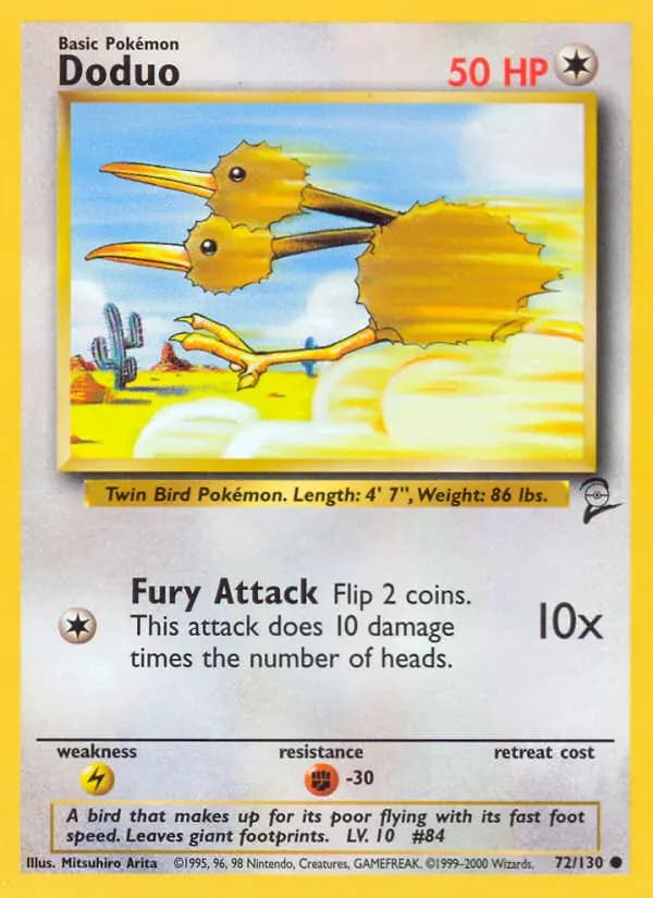 Doduo #72 — Base Set 2