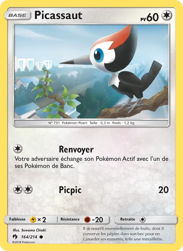Carte Pokémon Picassaut #164 — Tonnerre Perdu