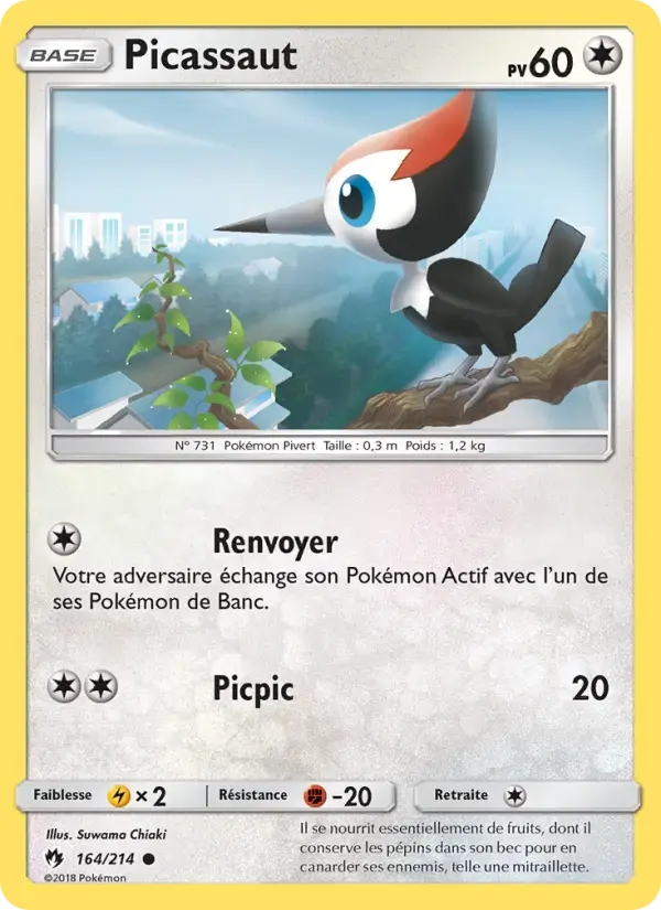 Carte Pokémon Picassaut #164 — Tonnerre Perdu