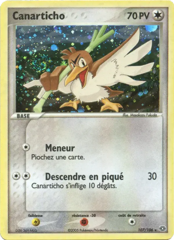 Carte Pokémon Canarticho #107 — Émeraude