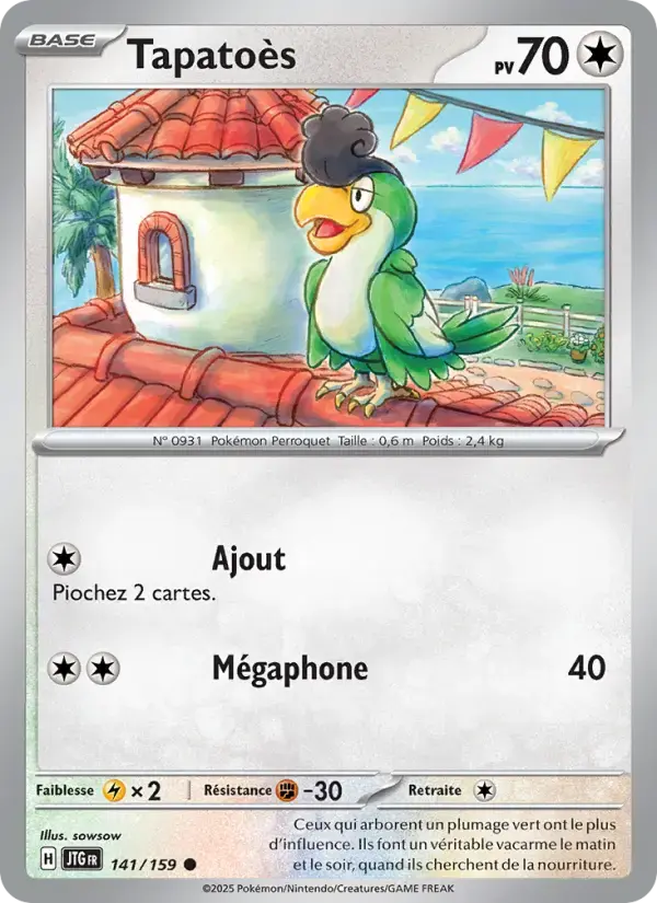 Carte Pokémon Tapatoès #141 — Aventures Ensemble