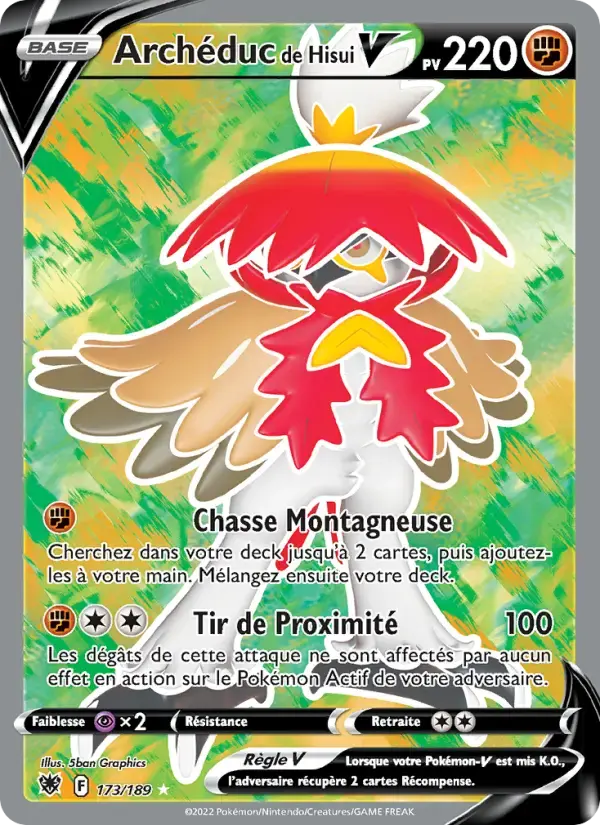 Carte Pokémon Archéduc de Hisui V #173 — Astres Radieux