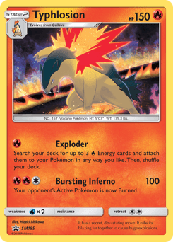 Carte Pokémon Typhlosion #SM185 — Promos Soleil et Lune