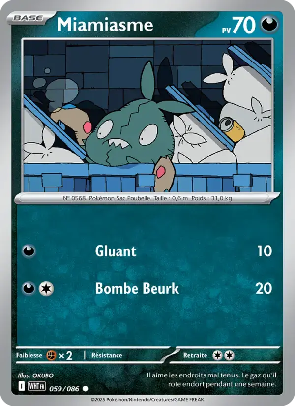 Carte Pokémon Miamiasme #059 — Flamme Blanche