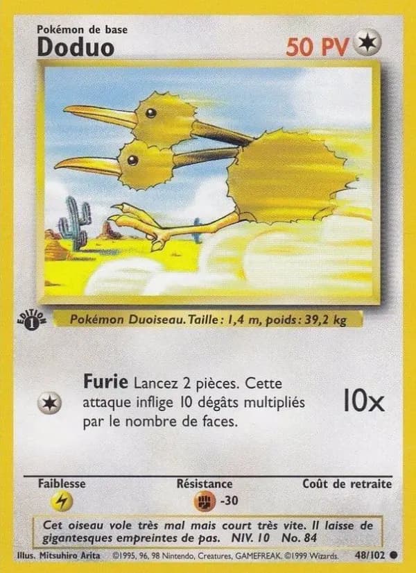 Carte Pokémon Doduo #48 — Set de Base